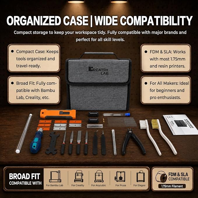 3D Printer Tools, 38-Piece 3D Printer Maintenance Kit, Deep Hotend Unclogging - Image 7