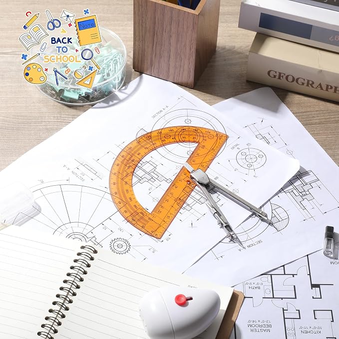 EBOOT Student Geometry Math Set, Drawing Compass and 6 Inch Swing Arm - Image 3