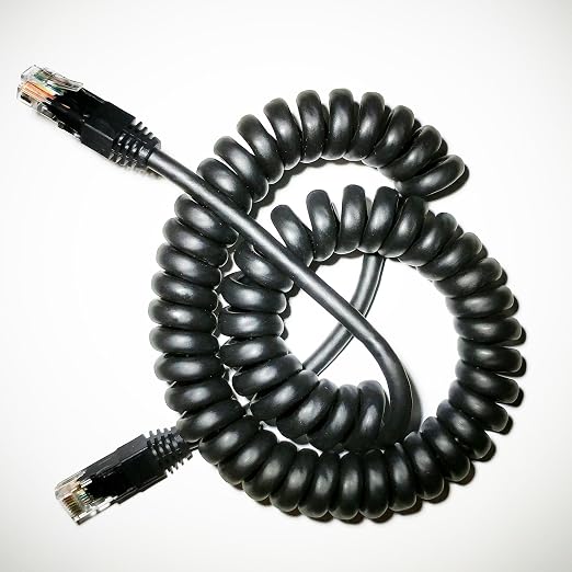 24AWG Spiral-Coiled Ethernet Cat5e Cable by Curlynet