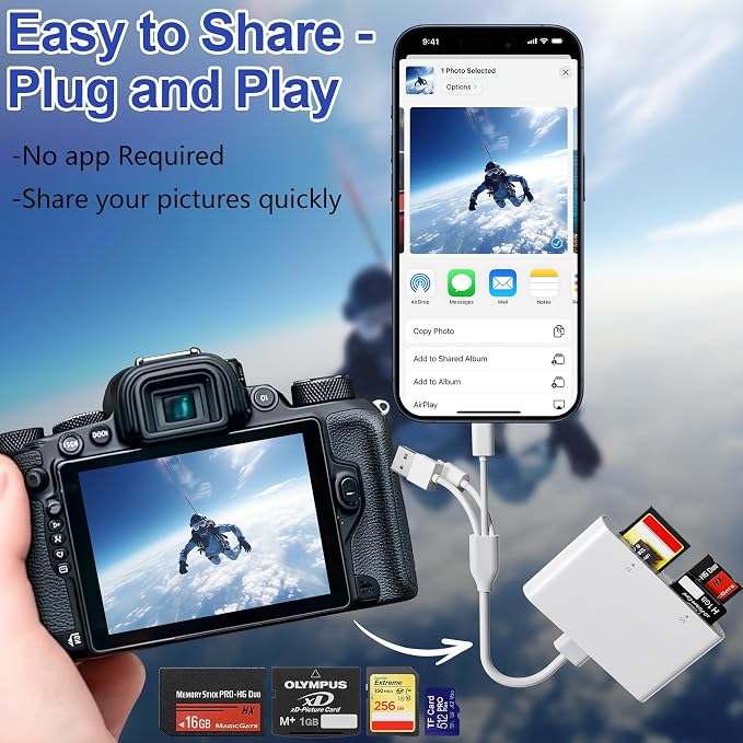 Memory Stick Pro Duo Adapter, 4 in 1 SD/Micro SD/MS/XD Picture Card Memory Card - Image 8