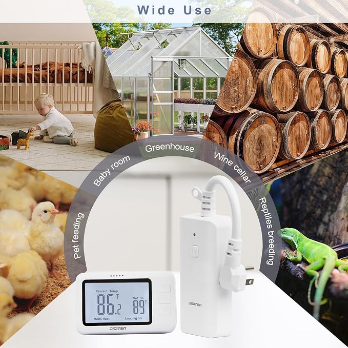 DIGITEN Wireless Thermostat Outlet Temperature Controlled Outlet - Image 7