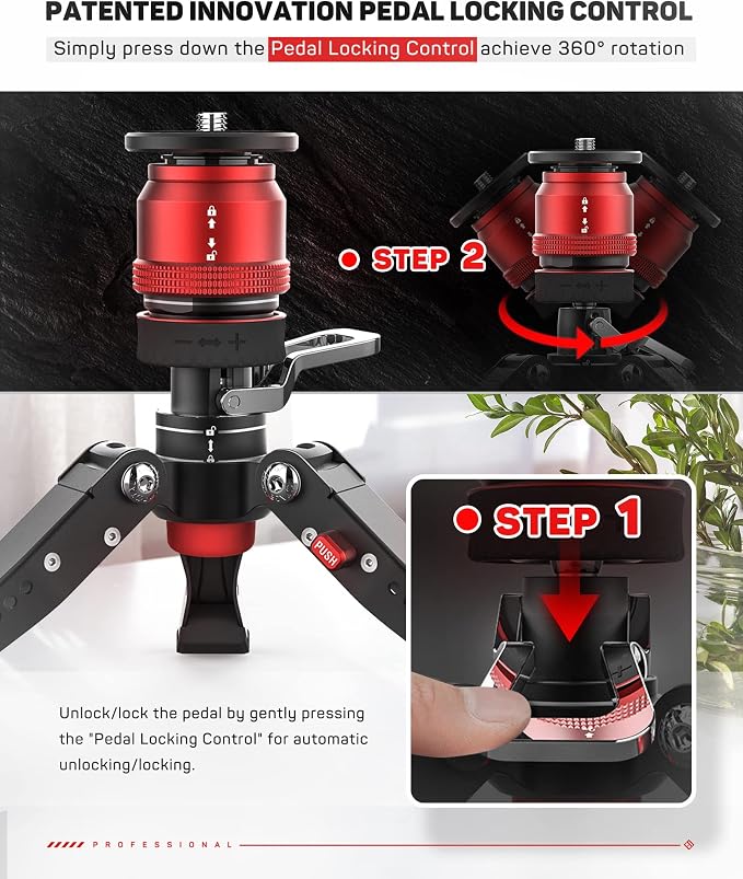 IFOOTAGE Monopod Base with Pedal Cobra 3 Base-P, Canon DSLR Cameras, Payload - Image 4