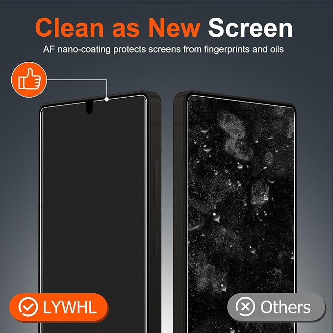 LYWHL 2+2 Pack for Samsung Galaxy S26 Ultra Matte Privacy Screen Protector - Image 4