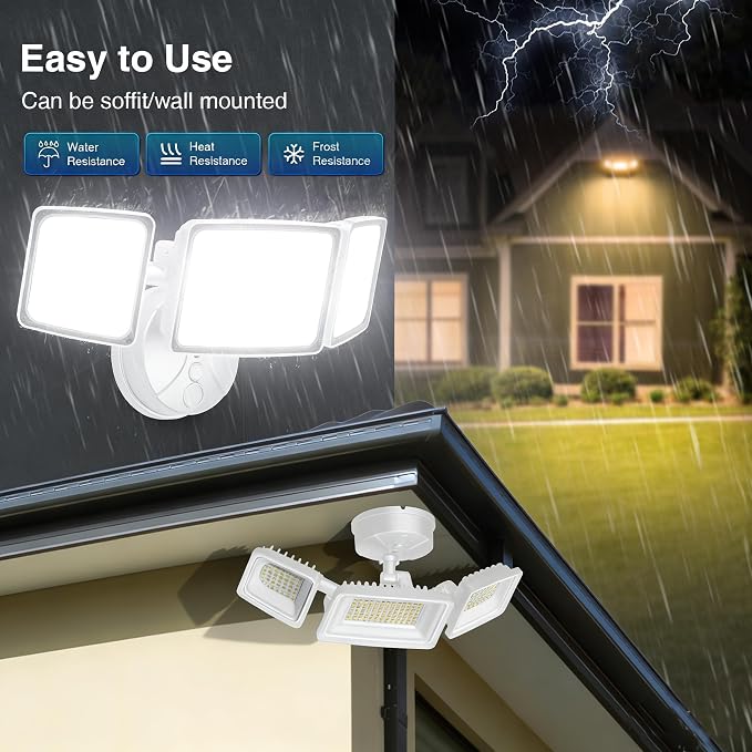 Onforu 100W Smart Flood Lights Outdoor, 3 Adjustable Heads, 9000LM Dimmable - Image 7