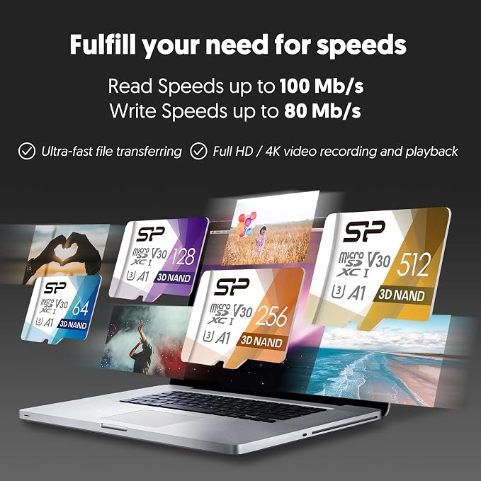 Silicon Power 512GB Micro SD Card U3 SDXC microsdxc High Speed MicroSD Memory - Image 4