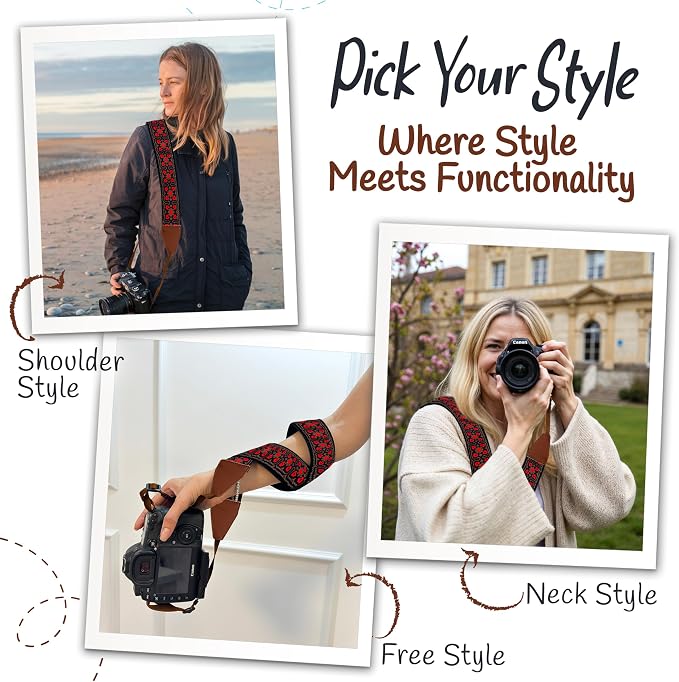 Art Tribute Camera Strap For Photographers Padded Universal Fit Neck Shoulder & - Image 6