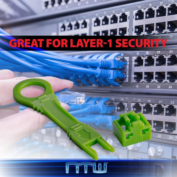 NTW RJ45 Port Blocker & Dust Cover, Network Port Lock, Ethernet Port Protector - Image 3
