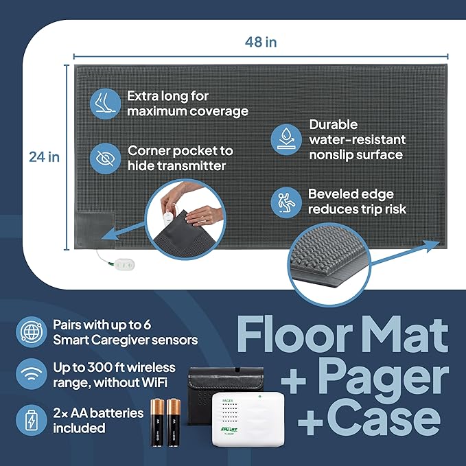 Smart Caregiver Floor Mat Alarm and Pager System - Image 4