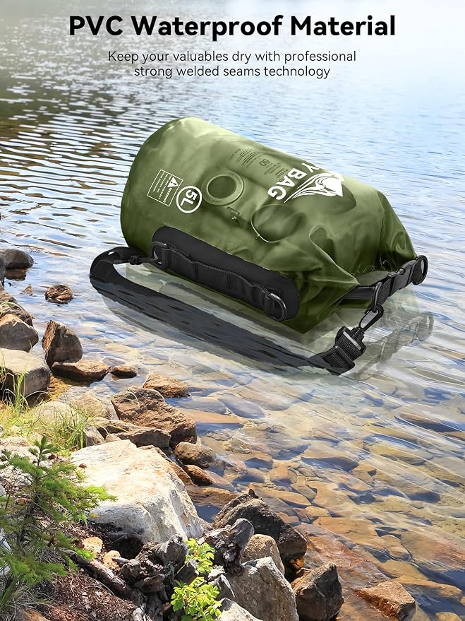 HEETA Dry Bag Waterproof for Women Men, 5L/10L/20L/30L/40L Roll Top Lightweight - Image 3