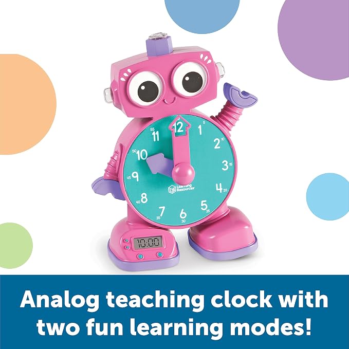 Learning Resources Tock The Learning Clock Pink - Image 2