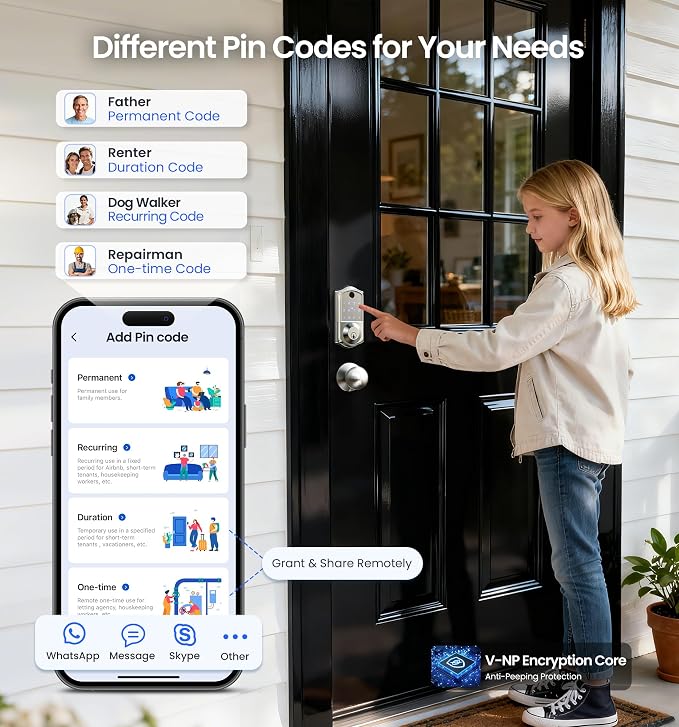 Veise VE017-K Fingerprint Smart Lock - Image 4