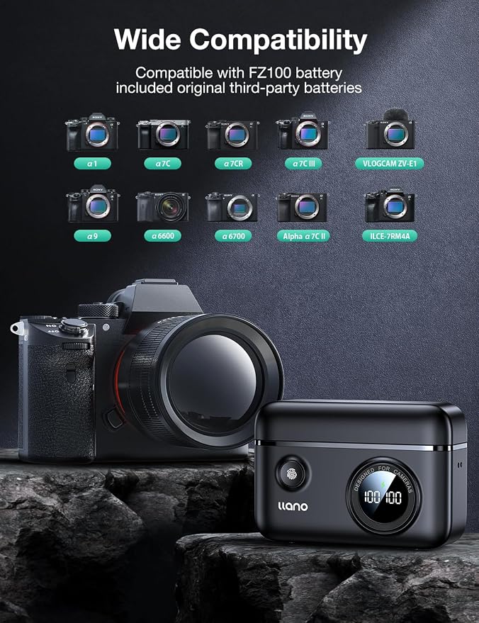 llano NP-FZ100 Camera Battery Charger, Compatible - Image 4