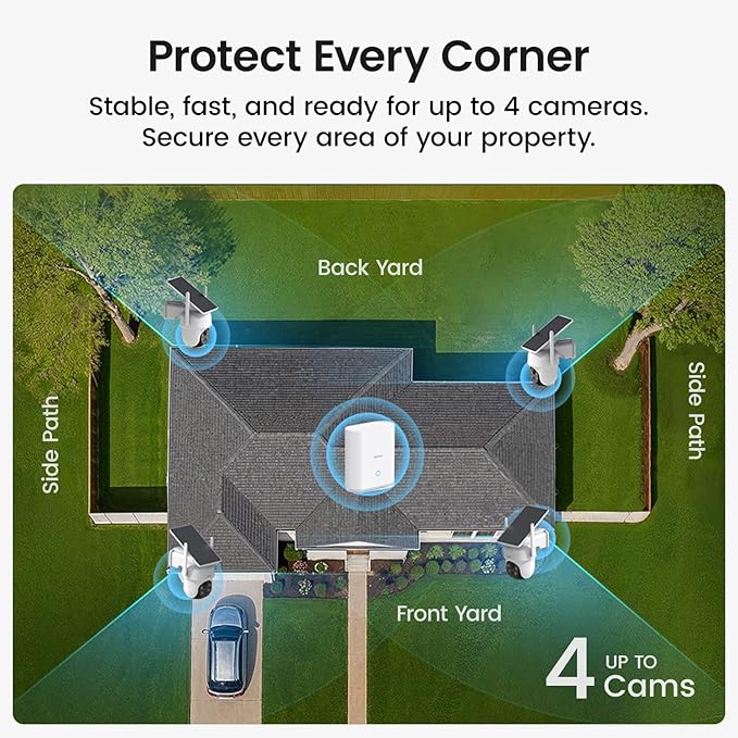 aosu Security Cameras Outdoor Wireless, 4 Cam-Kit, No Subscription Required - Image 2