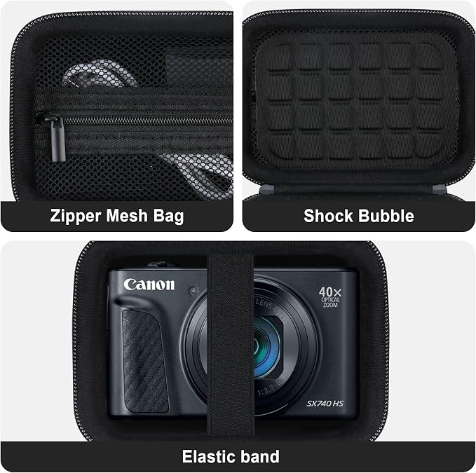 Hard Carrying Case for Canon PowerShot SX740 HS/ELPH 360 HS/ SX730 HS/ SX720 - Image 4