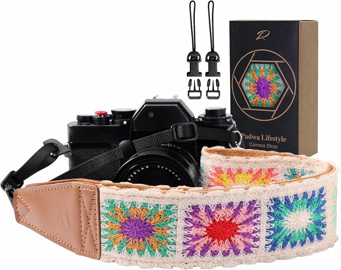 Padwa Lifestyle White Crochet Camera Strap by PadwaLifestyleCameraStrap