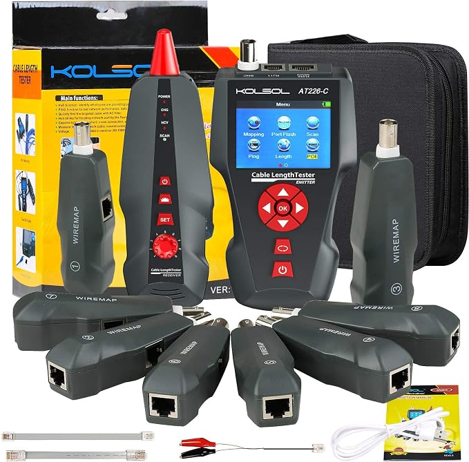 Network Cable Tester, AT226-C NF-8601W LAN Ethernet Cable Tester RJ45 UTP STP - Image 7