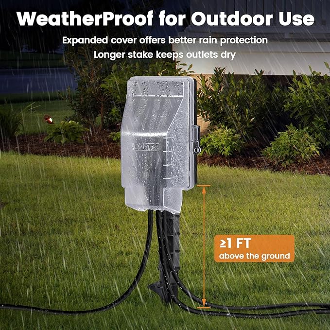 SURAIELEC Zigbee Outdoor Power Stake Timer Waterproof, 6 Outlet Power Strip - Image 6
