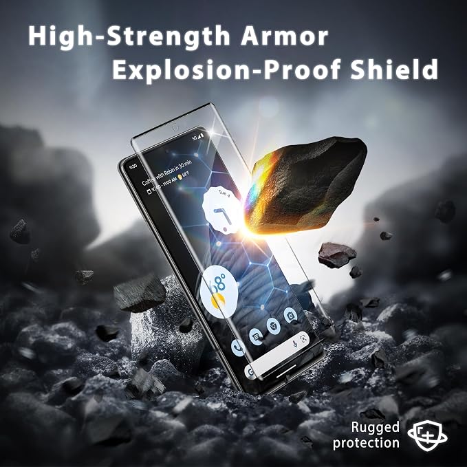 2 Pack for Google Pixel 7 Pro Screen Protector + 2 Pack Camera Lens Protector - Image 3