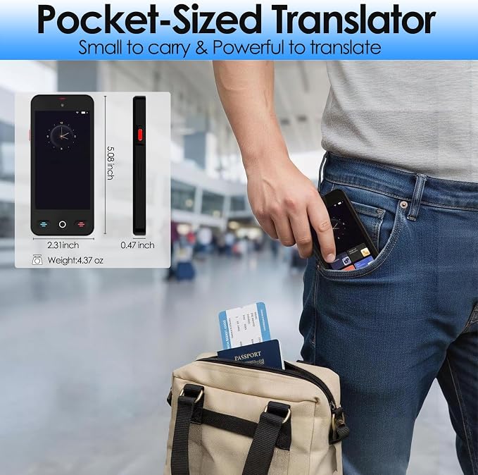 JMFONE AI Language Translator Device, No WiFi Needed, 150+ Languages Instant - Image 7
