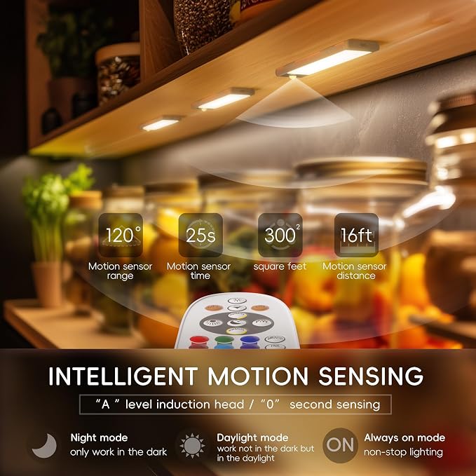 Under Cabinet Lights with Charging Station, 24LED Dimmable Rechargeable Motion - Image 4