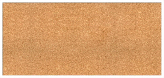 Amanti Art Natural Cork Board for Wall, 25x53 Vision Board with White Frame, Oversize Corkboard Office Decor for Home Organization, Modern Corkboard Pinboard to Display Items for Home Organization in