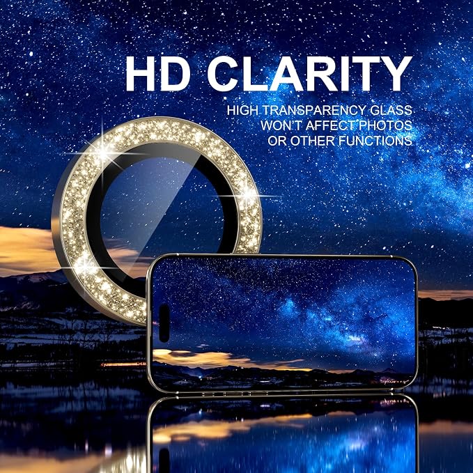 Choiche Compatible for iPhone 17 Air Camera Lens Protector Bling, 9H Tempered - Image 6