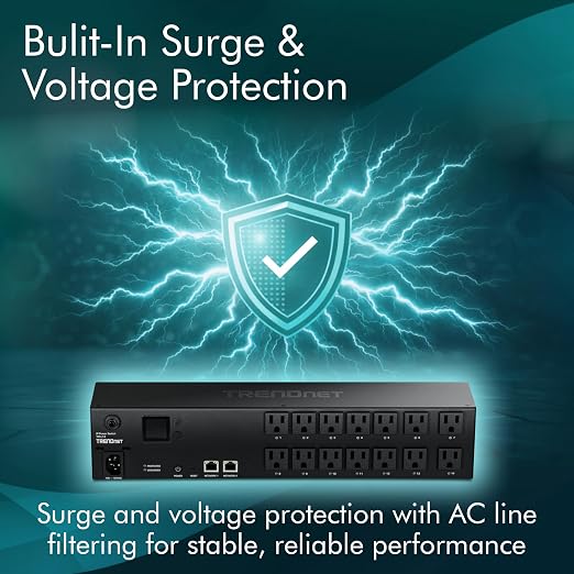 TRENDnet 14-Outlet Managed 2U Rackmount Switched Power Distribution Unit - Image 6