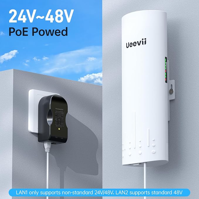UeeVii CPE450 Wireless Bridge and WR3000K WiFi Router Kit, 5.8G 3KM Point to - Image 11