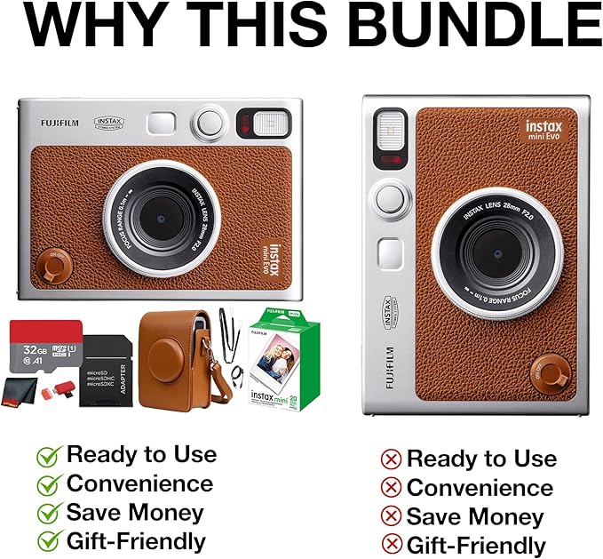 Fujifilm Instax Mini EVO Hybrid Instant Camera Bundle - Image 4