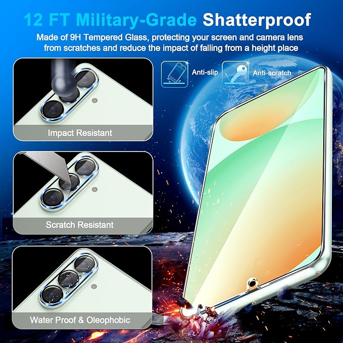 firtstnow 3 Pack for Samsung Galaxy S24 FE Screen Protector Tempered Glass + 3 - Image 5