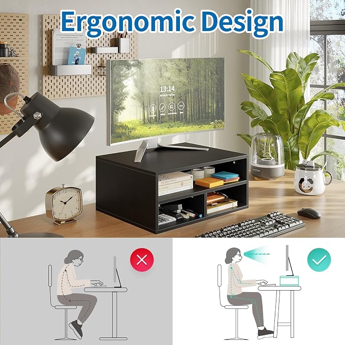 Desktop Printer Table with Storage, 2 Tier Printer Stand - Image 8