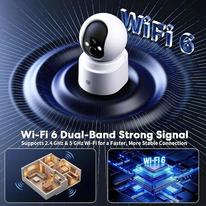 Noonkey Battery Powered Wireless Indoor Security Camera, 4MP HD Pan/Tilt Pet - Image 7