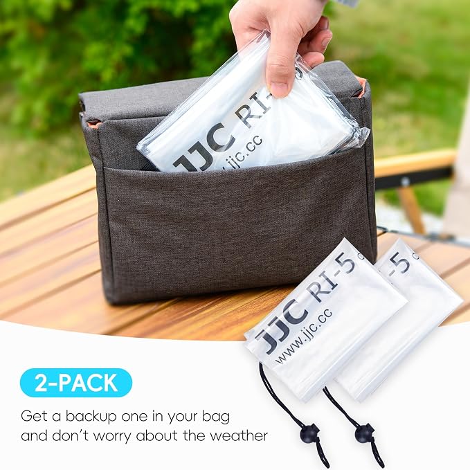 JJC DSLR Camera Rain Cover, Rain Coat Sleeve Protector - Image 7