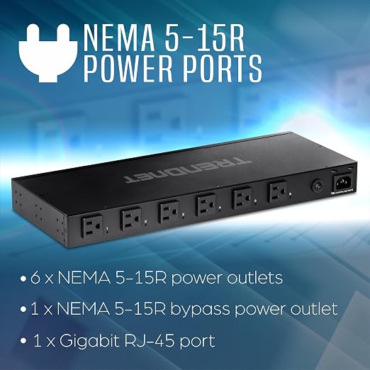 TRENDnet 6-Outlet Managed PDU, Rackmount Power Distribution Unit, UL Certified - Image 5