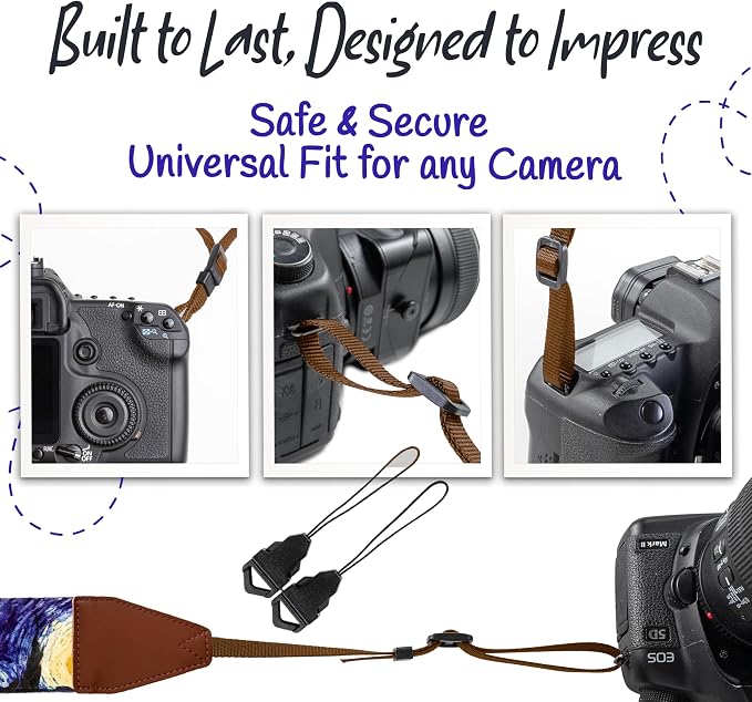 Camera Strap, Vintage Embroidered Neck Shoulder & Crossbody Camera Strap - Image 7