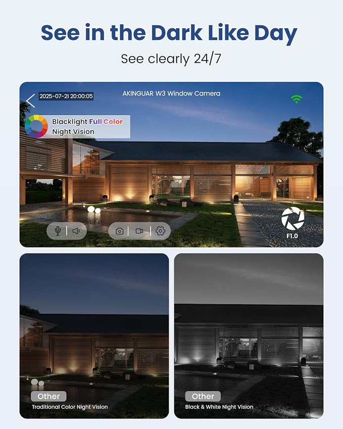 3MP 2K Window Camera, 2.4GHz WiFi 6 Window Security Camera, Smart AI Detection - Image 6