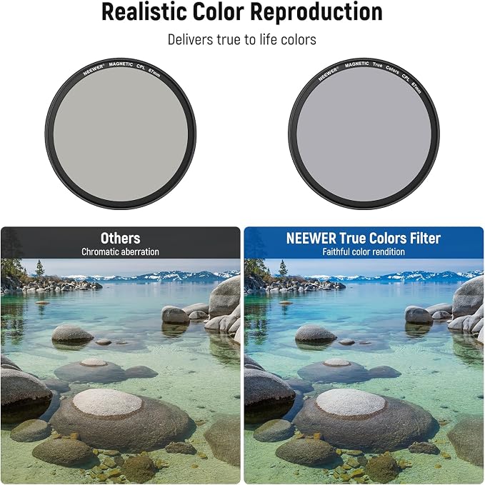 NEEWER 67mm Magnetic CPL Filter Set, Circular Polarizing Multicoated HD - Image 5