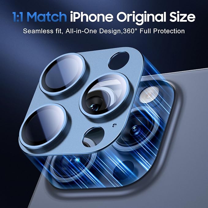 UniqueMe for 3 Pack iPhone 15 Pro/iPhone 15 Pro Max Camera Lens Protector - Image 5