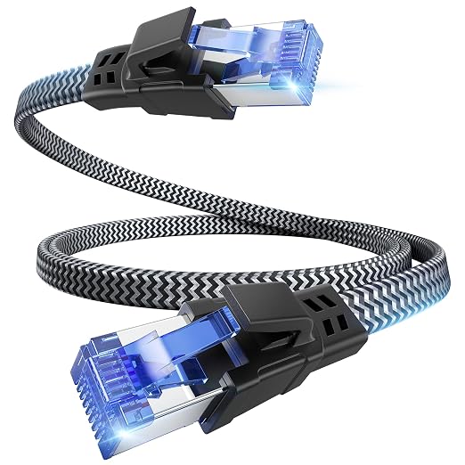 EWIND Anti-Tear Nylon for Cat 8 Ethernet Cable, 6FT Heavy Duty High Speed - Image 8