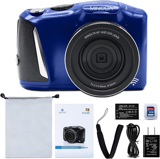 Minolta 64MP Digital Camera – 4K Ultra HD Video at 60FPS, 16x Digital Zoom - Image 2