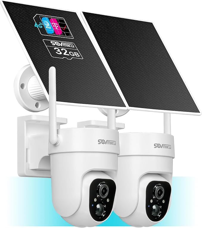 Sovmiku 2CQ3 4G LTE Cellular Security Camera Wireless Outdoor, $14.9/Month by sovmiku