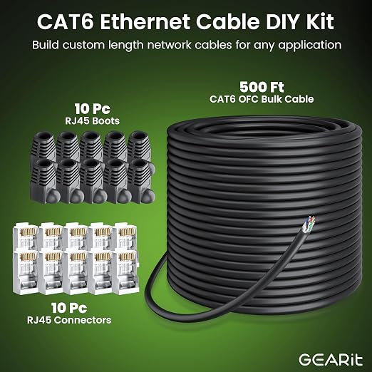 GEARit Cat6 Outdoor Ethernet Cable 23AWG OFC Pure Copper, Waterproof, Direct - Image 6
