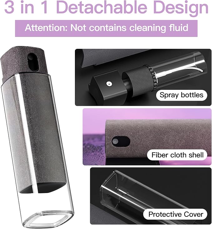 CUIUD Screen Cleaner Kit 3 Pcs, Two in One Screen Cleaner Spray and Wipe - Image 3