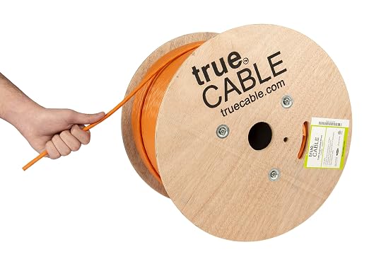 TRUE CABLE Cat6A Riser, Bulk Ethernet Cable, 23AWG Solid Bare Copper, by trueCABLE