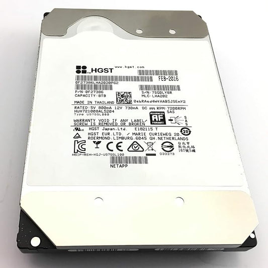 HGST HUH721008AL5204 Ultrastar He10 8Tb 7.2K 12Gbps SAS 3.5'' Hard Drive by HGST