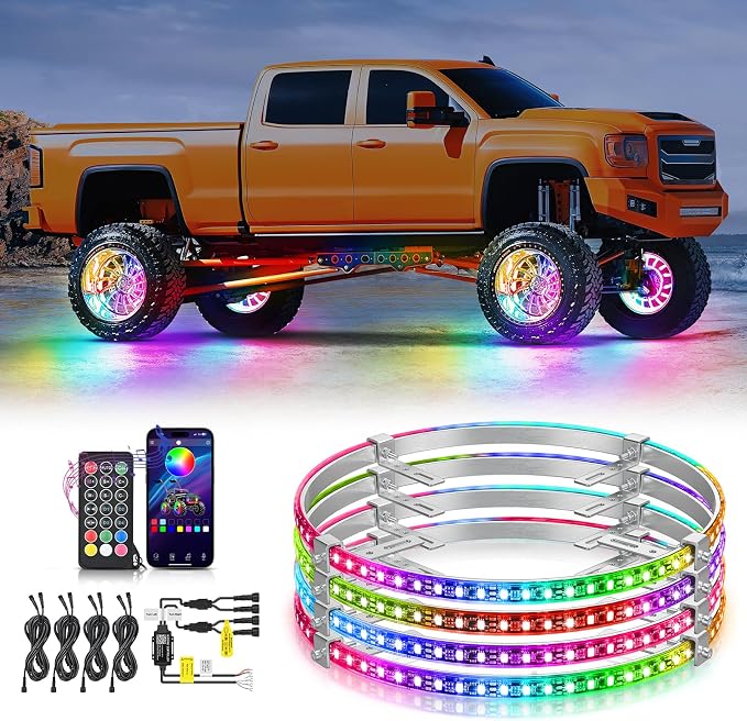 Nilight 4PCS 17.5inch Wheel Ring Lights Deram Color by Nilight