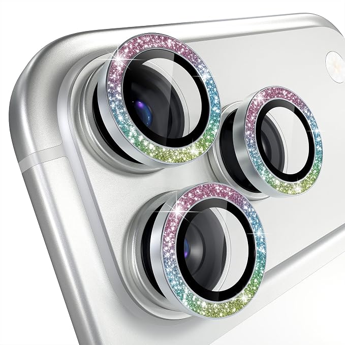 Misea Compatible for iPhone 17 Pro/iPhone 17 Pro Max Camera Lens Protector Bling - Image 8
