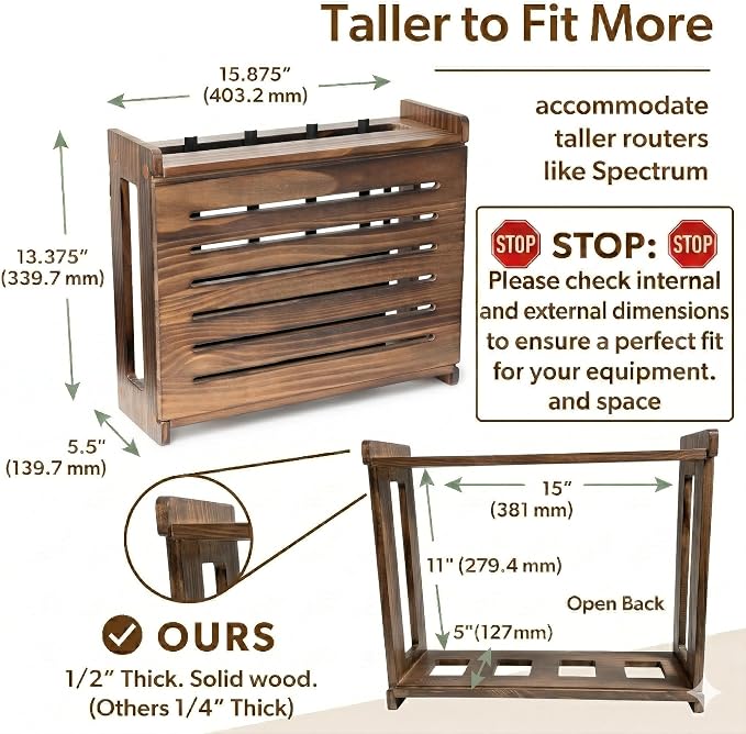 Wooden WiFi Router Storage Box - Image 3