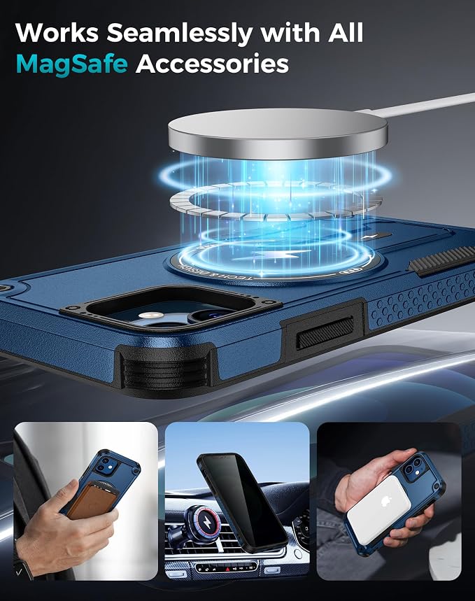 Goton for iPhone 12 Case with Privacy Tempered Glass Screen Protector & Camera - Image 6