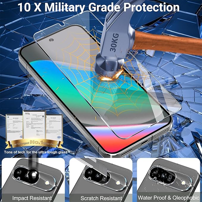 letosan 3 Pack for Google Pixel 10 Screen Protector Tempered Glass + 3 Pack - Image 6